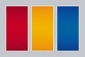 Colorful halftone gradient banner set vector