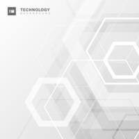 Abstract geometric hexagon shape technology vector