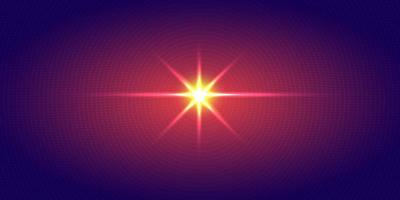 Explosion of red light radial dots pattern halftone on dark blue gradient background. Technology digital concept futuristic neon lighting. vector