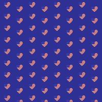 USA heart patterns set vector