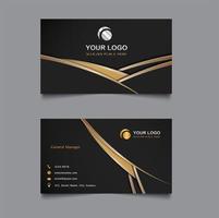 Layered gold and black business card
