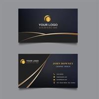 Layered shape business card with diagonal line pattern vector