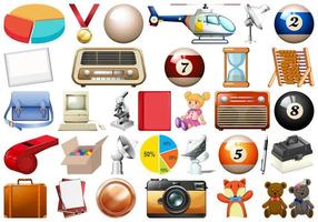 Set of many objects vector