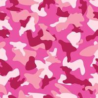 Pink Camouflage seamless color pattern vector