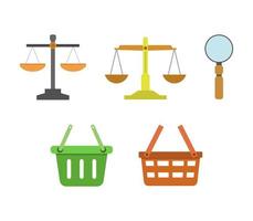 Set of supermarket icons vector