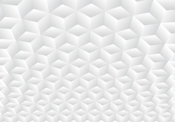 3D realistic geometric symmetry white and gray gradient