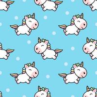 Cute unicorn cartoon seamless pattern vector