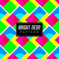 Bright Neon Colorful Shapes Seamless Pattern Background vector