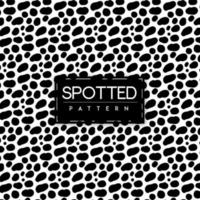 Black and White Spotted Seamless Pattern Background