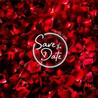 Rose Petals Wedding Invitation Background