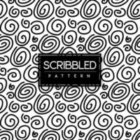 Black and White Scribble Seamless Pattern Background vector
