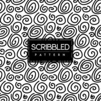 Black and White Scribble Seamless Pattern Background vector