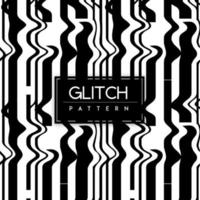 Black and White Glitch Seamless Pattern Background vector