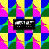 Bright Neon Colorful Shapes Seamless Pattern Background vector