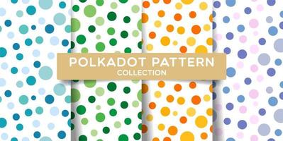 Polka dots seamless pattern collection vector