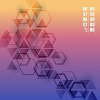 Abstract triangles and hexagons gradient color vector