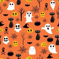 Halloween seamless pattern background