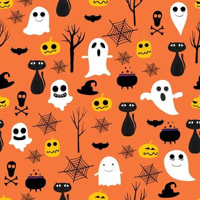 Halloween seamless pattern background