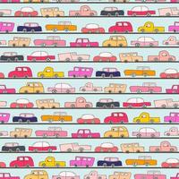 Seamless Pattern with Car Doodle Pattern Background vector