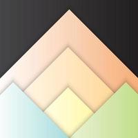 Triangle material design with shadow vector