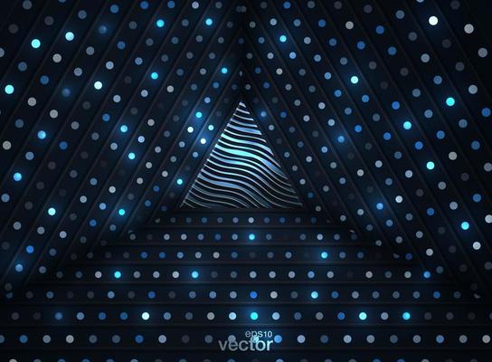 Abstract 3D background luminous dots in 3D style