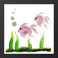 Beautiful Watercolor Fishes vector