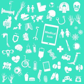 Set medical icon vector