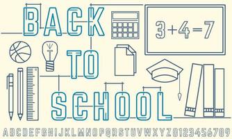 Abstract Poster Back To School vector