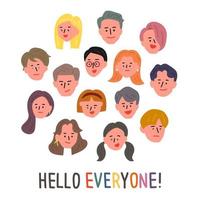 People Face set  vector