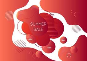 Summer sale advertising banner template vector