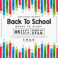 Back To School Poster vector