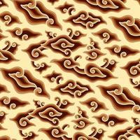 Brown Megamendung Batik Seamless Pattern vector