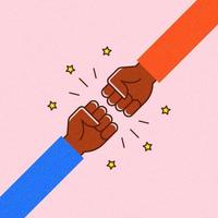 Ethnic Fist Bump Vector Design