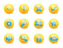 speech bubble and system services icons  vector