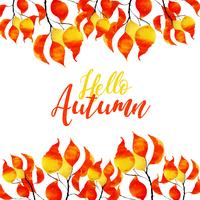 Watercolor Autumn Background vector
