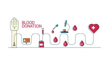 Fondo de concepto de donación de sangre vector