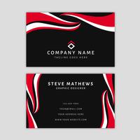 Modern Business Card Template with Abstract Design vector