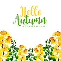 Beautiful Watercolor Autumn Background vector