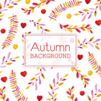 Watercolor Autumn Leaves Background vector