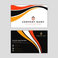 Modern Business Card Template with Abstract Design vector