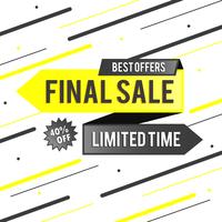 Abstract Colorful Final Sale Background vector