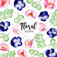 Watercolor Floral Pattern Background vector