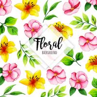 Watercolor Floral Pattern Background vector