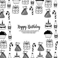 Handdrawn Birthday Frame vector