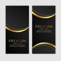 Premium Golden Vertical Banner Set vector