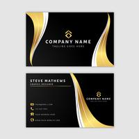 Premium Golden Business Card Template vector