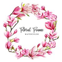 Watercolor Floral Frame vector