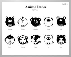 Animal icon solid pack