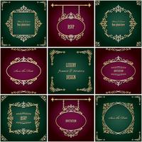 Luxury golden frames and borders set. Luxury design. vector