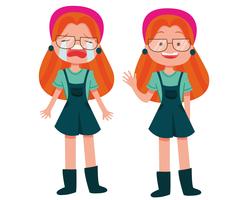 Kid Character Set vector